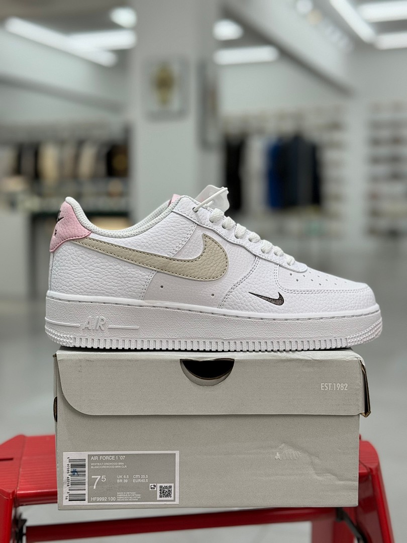 纯原版‼️空军af1小钩白粉色 Nike AIR Force 1 Low 空军一号HF9992-100