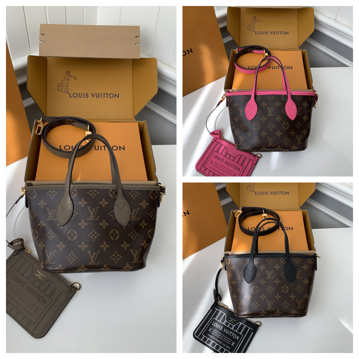 L X V's new NEVERFULL BANDOULIÈRE INSIDE OUT BB Shopping Bag M12099 Size: 16.5*11*26.5cm