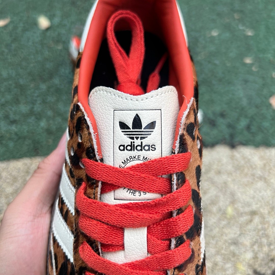 阿迪达斯德训豹纹橙色 s2纯原版 阿迪达斯Adidas Samba OG经典豹纹低帮休闲德训板鞋JI2734