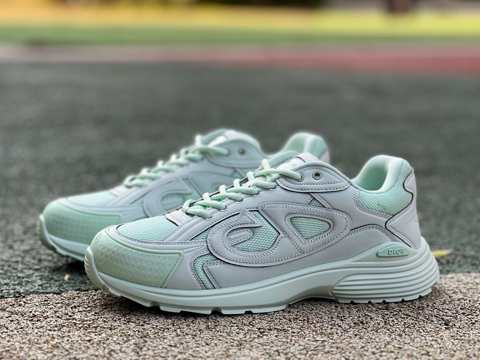 STONE ISLAND x DIOR迪奥 B30 Mesh Runner CD鞋 石头岛 薄荷绿 蒂芙尼
