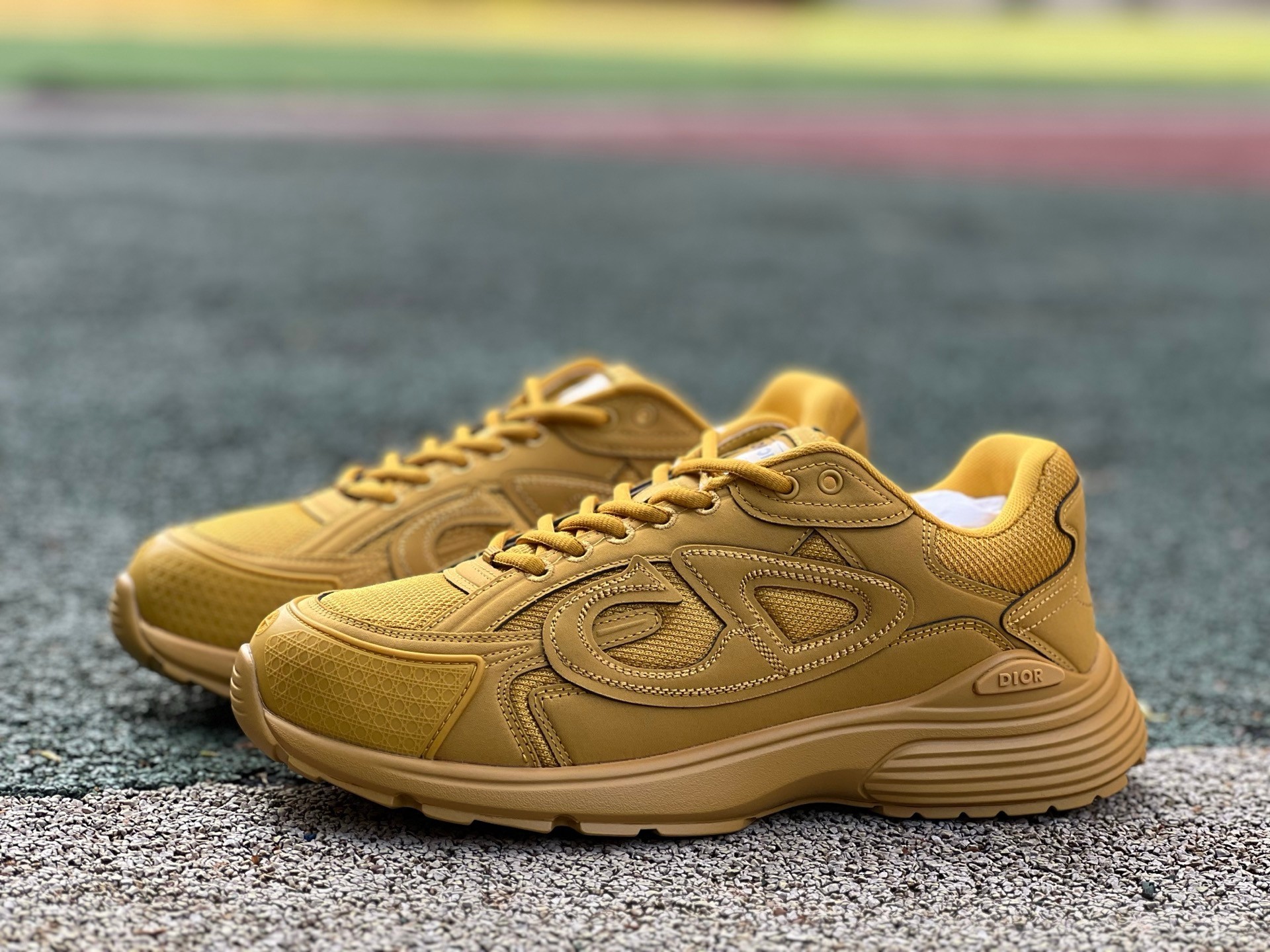 STONE ISLAND x DIOR迪奥 B30 Mesh Runner CD鞋 石头岛 黄色