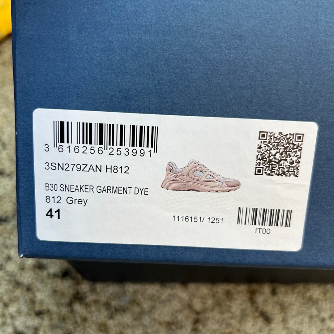 STONE ISLAND x DIOR迪奥 B30 Mesh Runner CD鞋 石头岛 灰色