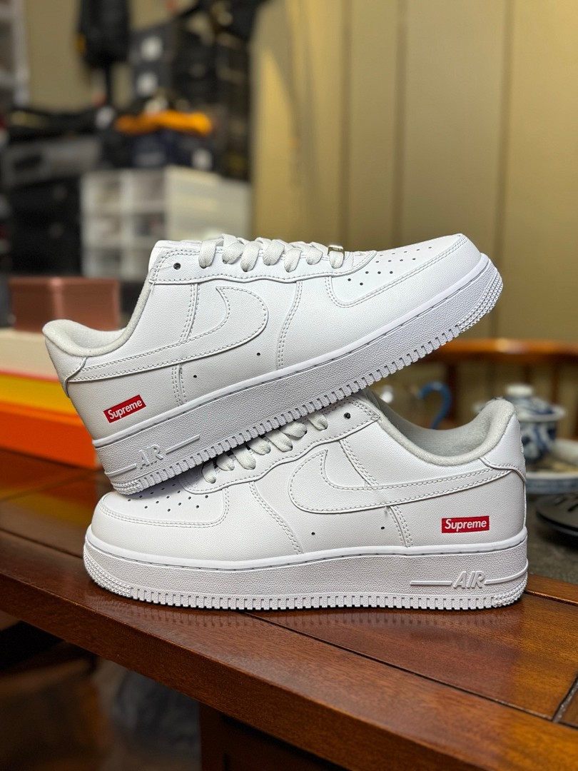 空军一号af1 Supreme联名白低  CU9225-100