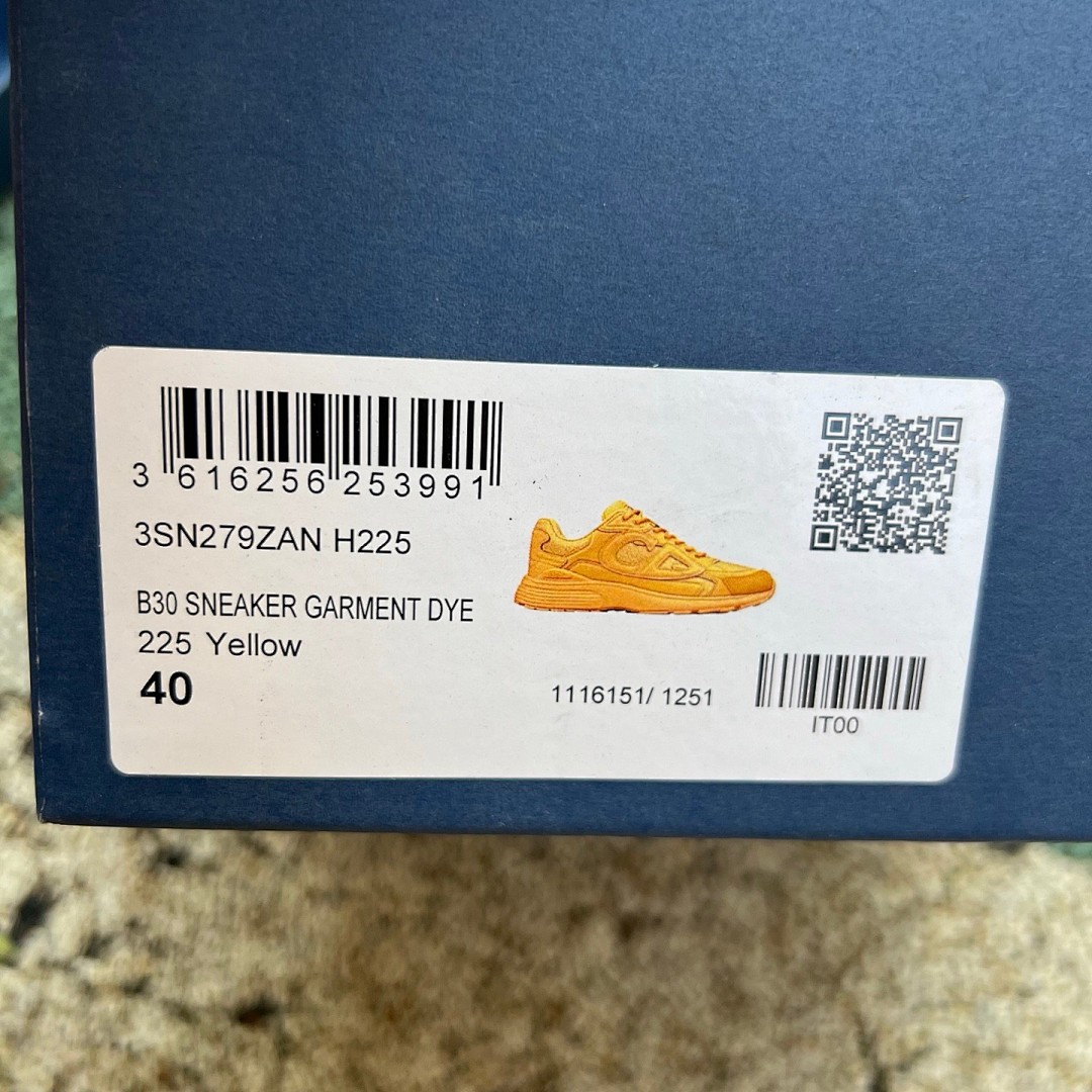 STONE ISLAND x DIOR迪奥 B30 Mesh Runner CD鞋 石头岛 黄色