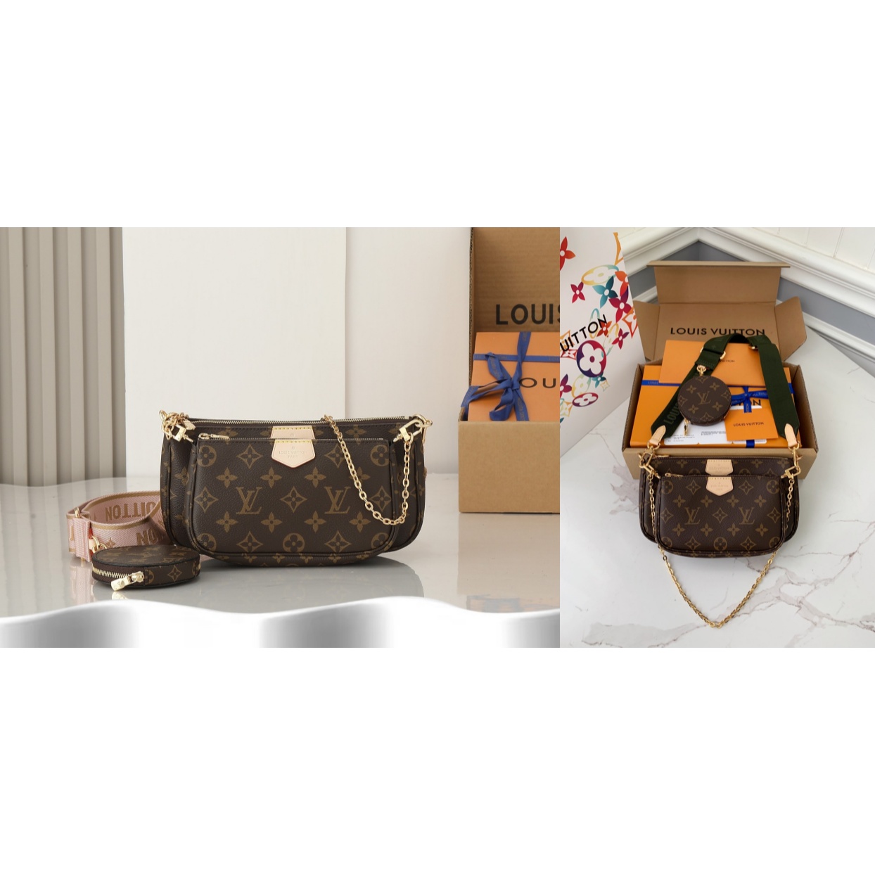 L X V  MULTI POCHETTE ACCESSORIES M44813 24x13.5x4cm（Multiple colors）