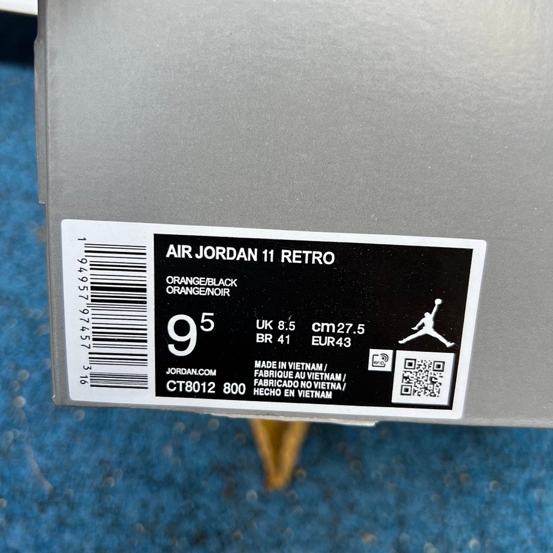 aj11黑橙高帮 Air Jordan 11 CT8012-800