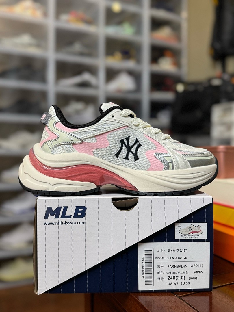 MLB白银粉 New York Yankees Curve Runner 跑步鞋 粉色 3ARNSPL4N（GP011）