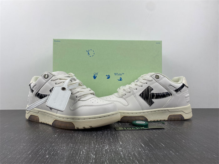 OW OOO Low Tops White Black SS21 OMIA189S21LEA0030110