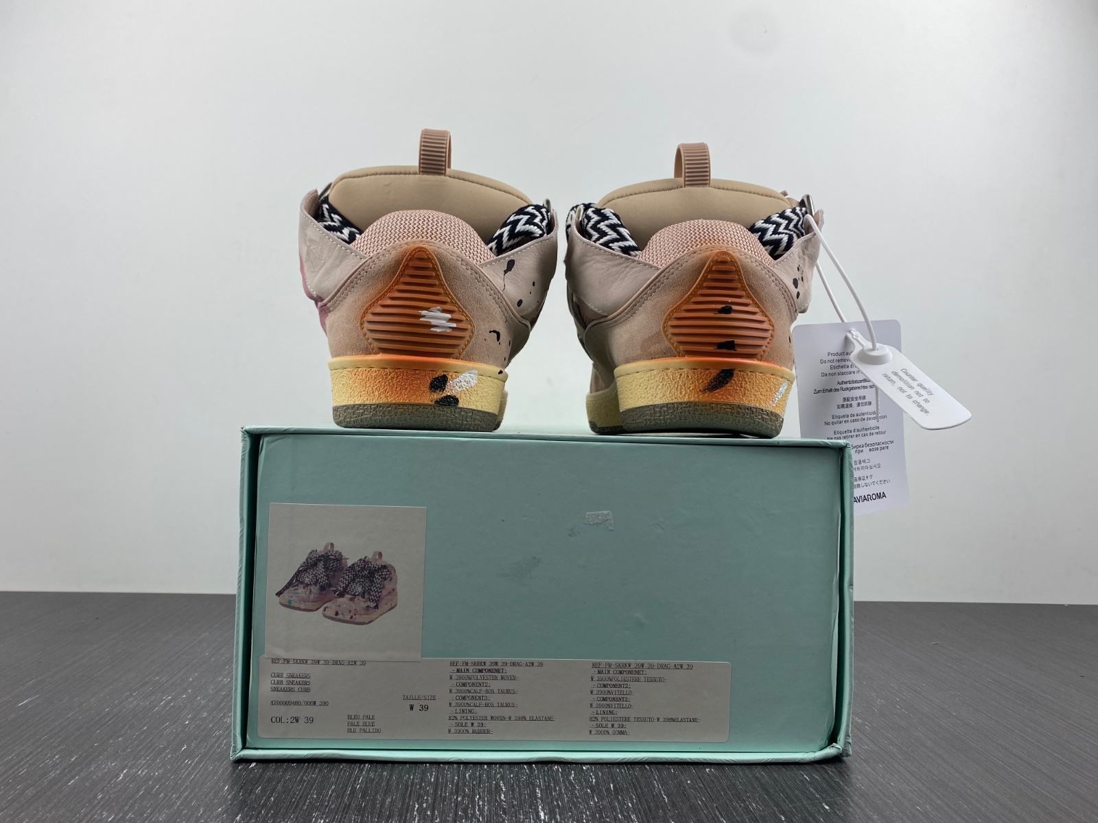 LAN Leather Curb Gallery Dept. Pale Pink Multi FW-SKDK02-DRGD-P22B5S0 detail 4