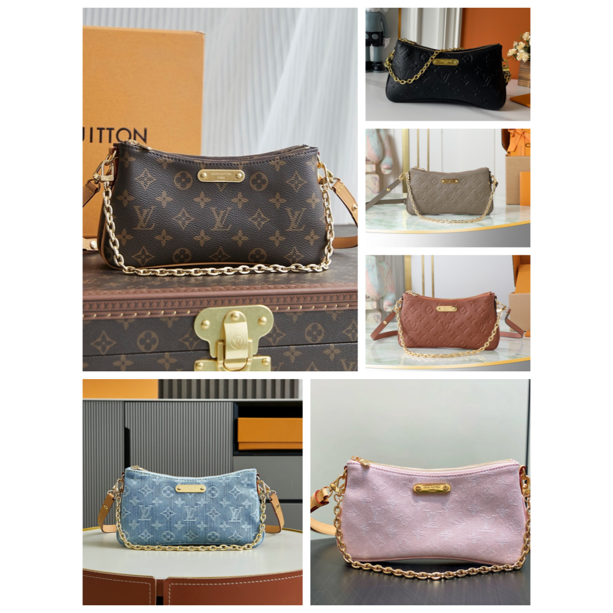L X V POCHETTE bag 24.5x13.5x6.5cm（Multiple colors）