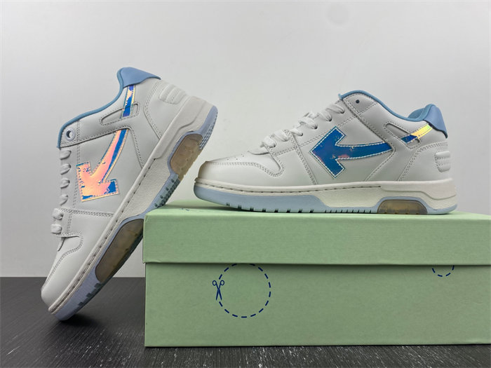 OW Out Of Office OOO Low Tops White Iridescent Blue OMIA189F21LEA0030181 detail 2