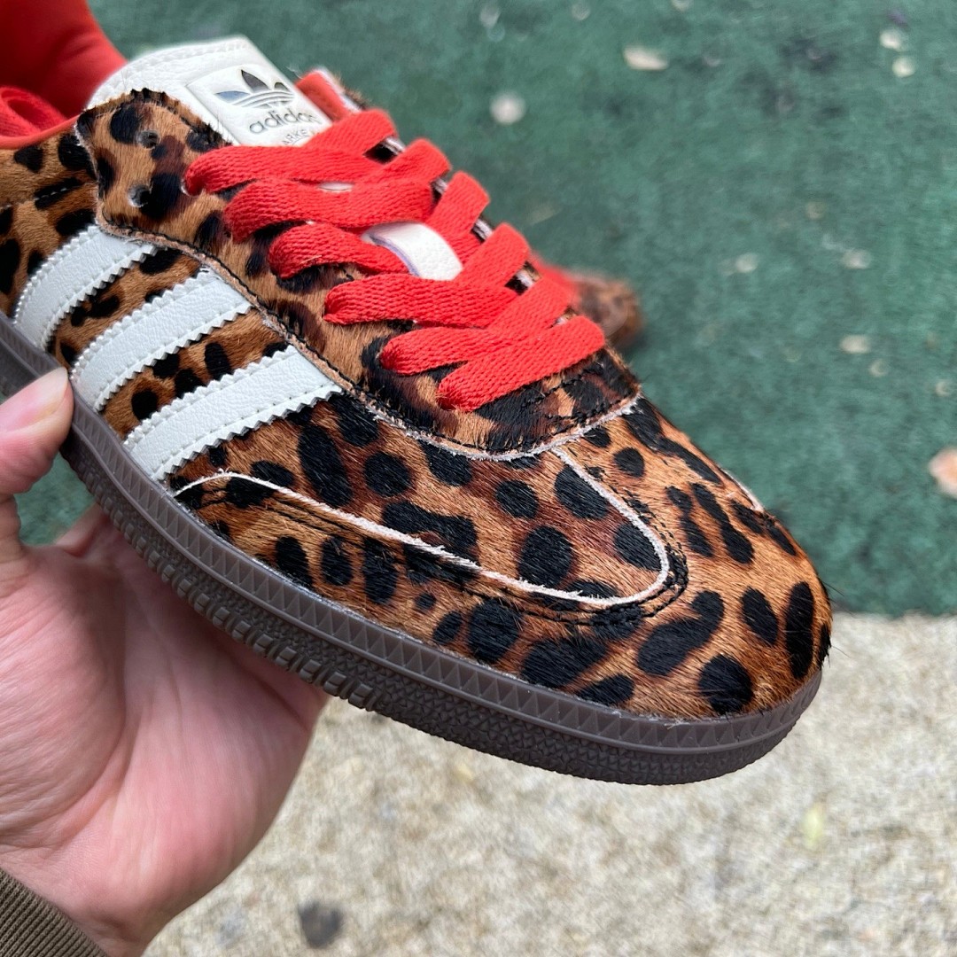 阿迪达斯德训豹纹橙色 s2纯原版 阿迪达斯Adidas Samba OG经典豹纹低帮休闲德训板鞋JI2734