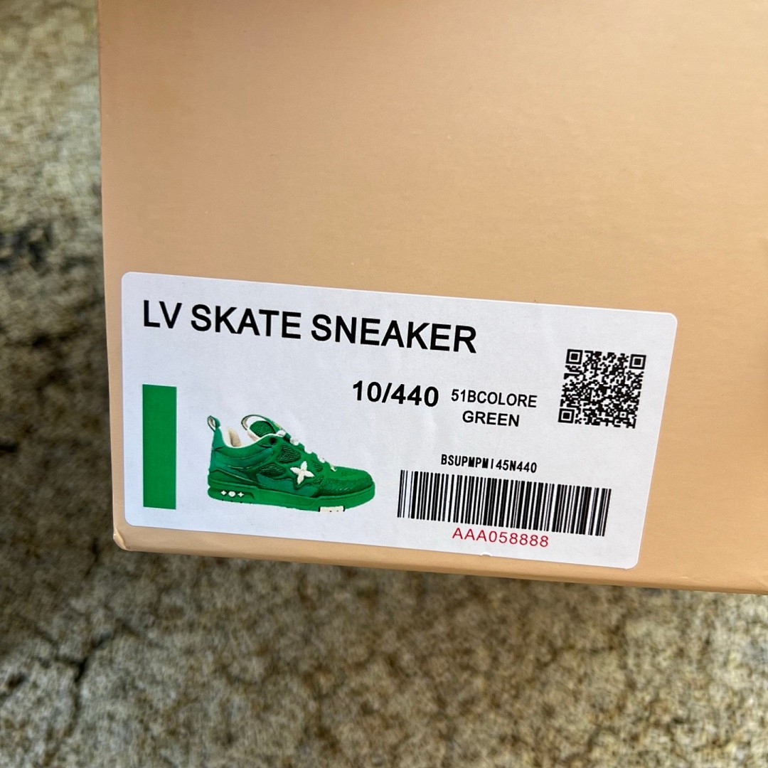 LOUIS VUITTON Skate 皮革 徽标 绿色 尺码：38-46， 50