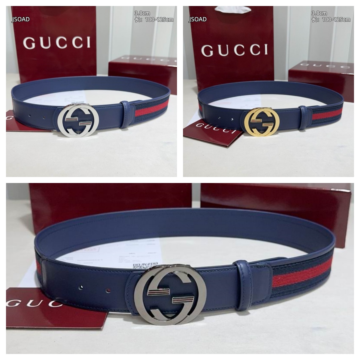 GUC 38mm Belt（Multiple colors）