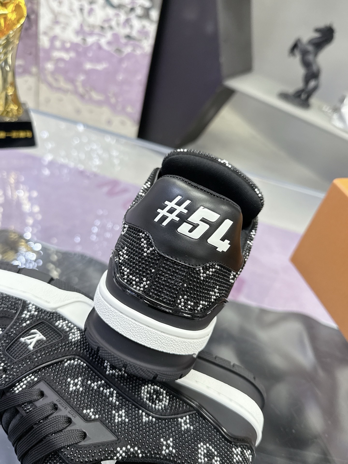 L X V Hand-set Rhinestones Sneaker detail 4