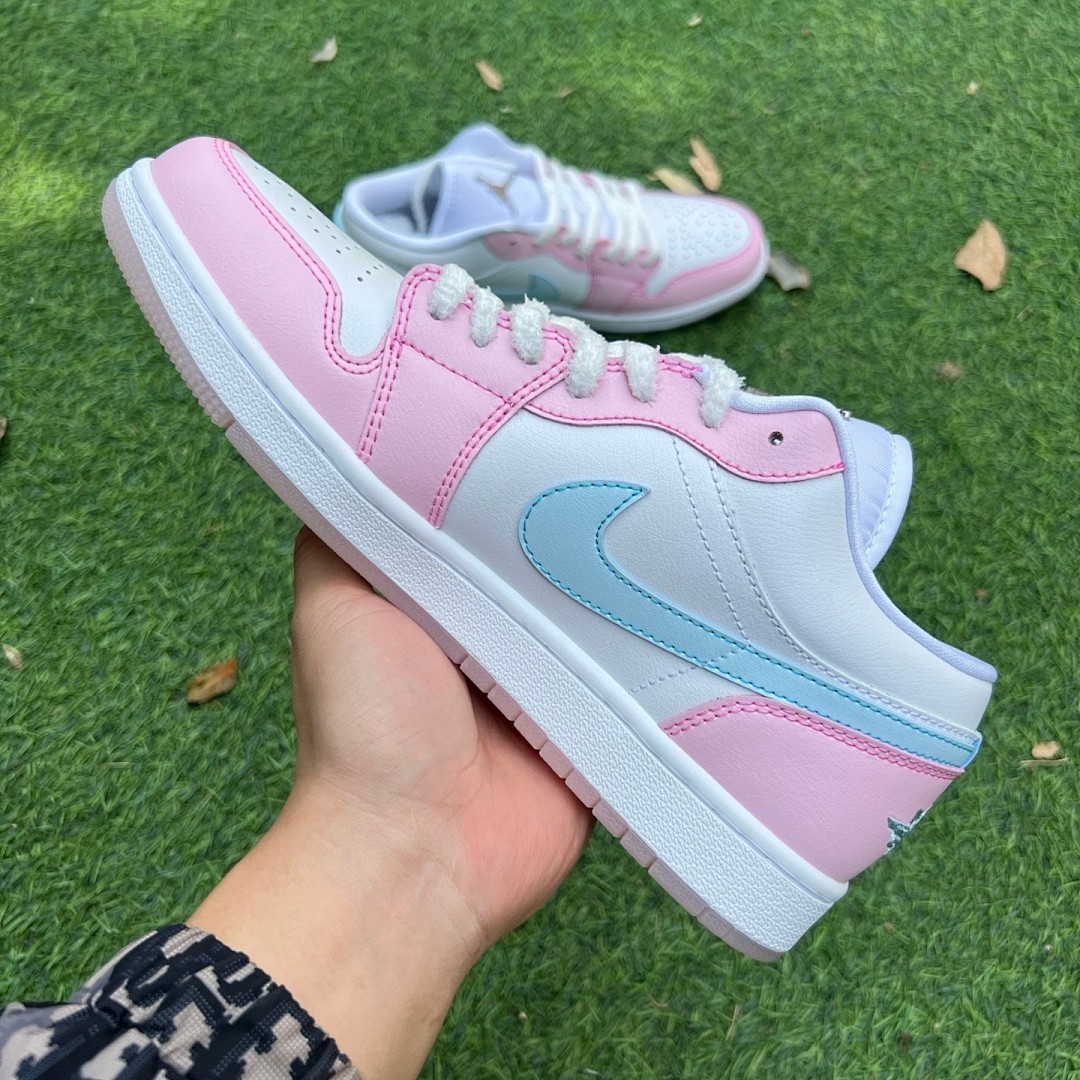 aj1低帮白粉蓝 Air Jordan 1 AJ1白粉蓝猫爪冰淇淋低帮篮球鞋HM3706-141