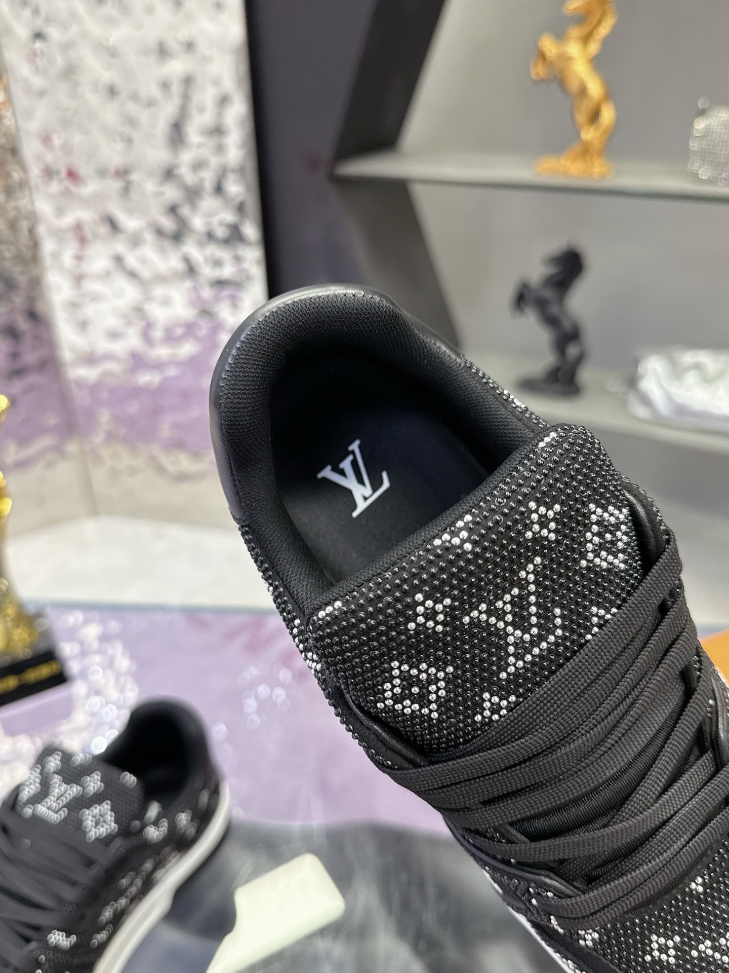 L X V Hand-set Rhinestones Sneaker detail 5