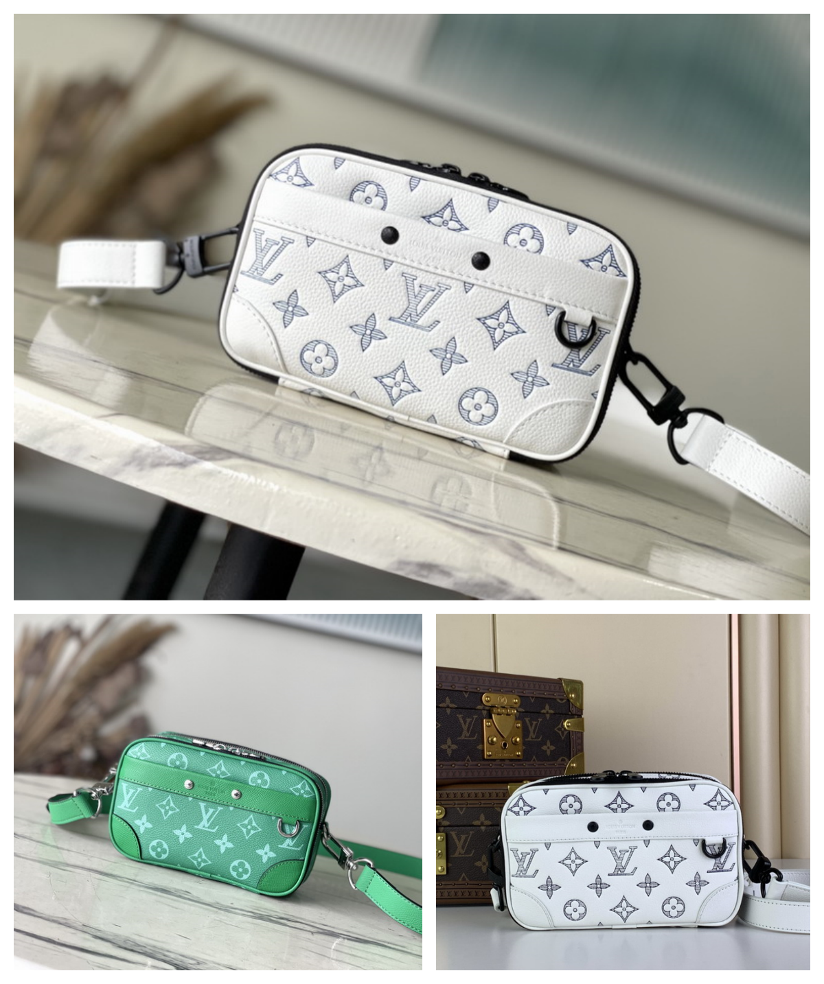 L X V  Messenger Bags Size：18.5x11x6.5cm