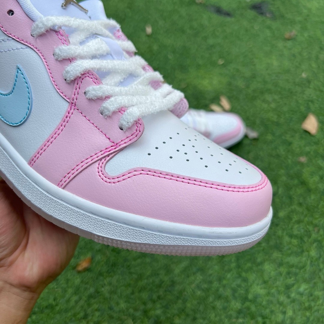 aj1低帮白粉蓝 Air Jordan 1 AJ1白粉蓝猫爪冰淇淋低帮篮球鞋HM3706-141