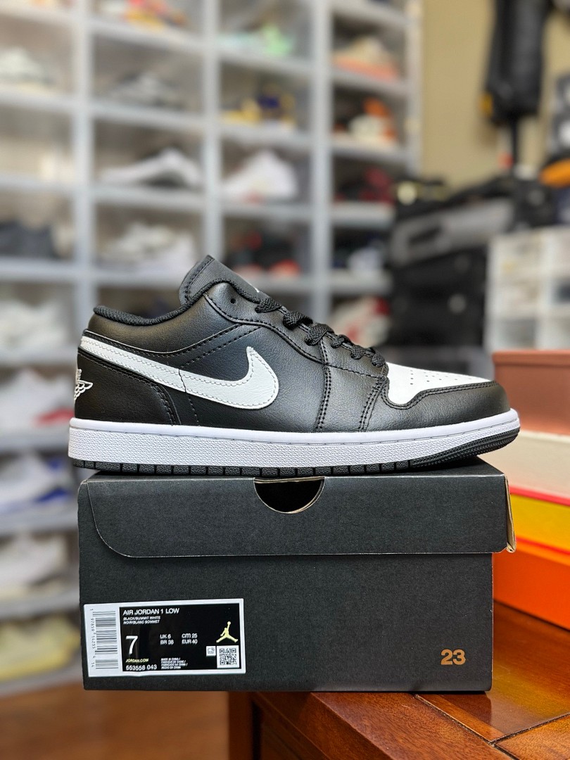 DT AJ1Low低帮黑白皮革  553558-043