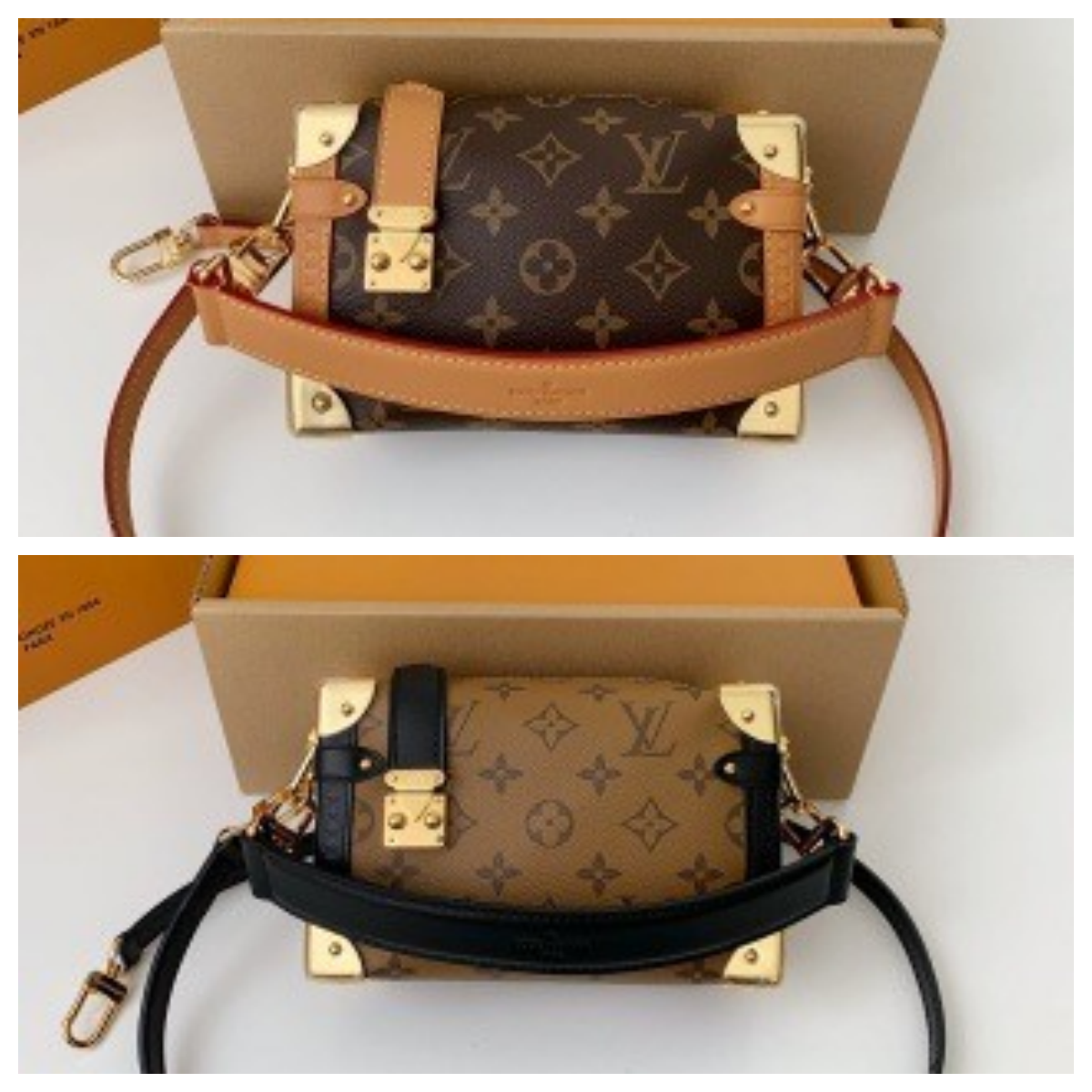 L X V small SIDE TRUNK handbag M46815, size: 18*12.5*8cm