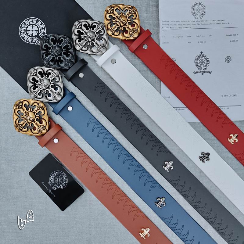Chrome H Belt Wide 3.8cm（Multiple colors）