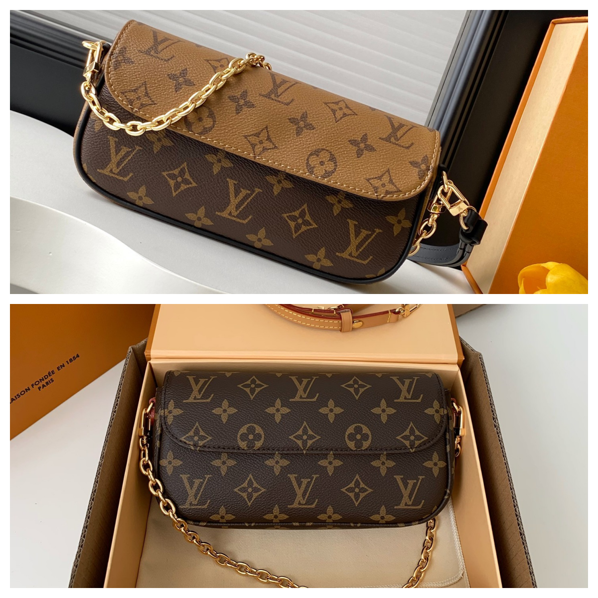 L X V WALLET ON CHAIN IVY size：23.5*12*4.3cm（Multiple colors）