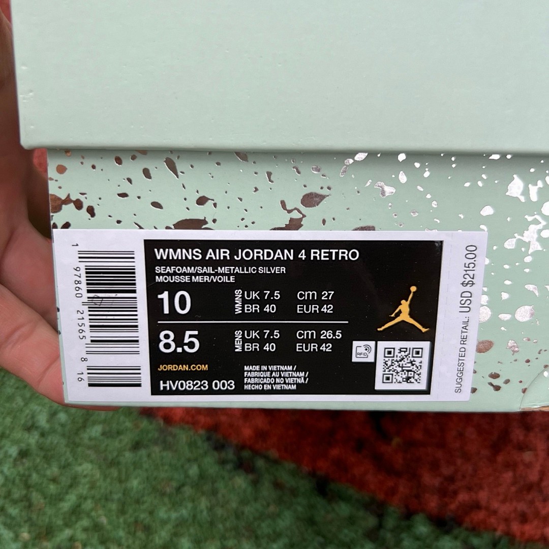 aj4海泡沫 浅绿色 头层 Air Jordan 4 “Seafoam”HV0823-003