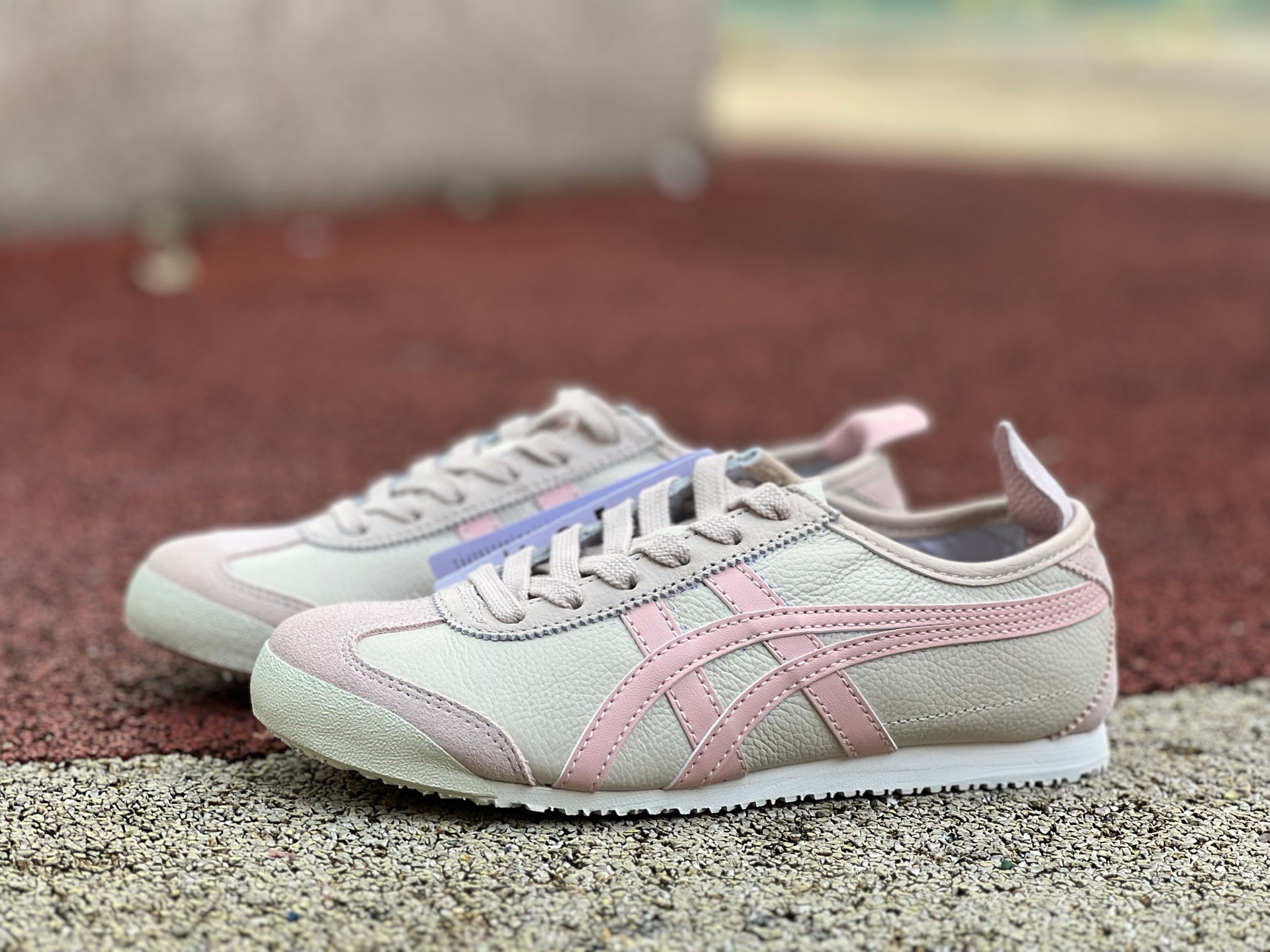 鬼冢虎米白粉 Onitsuka Tiger鬼塚虎 MEXICO 66 舒适百搭 防滑耐磨 低帮 米白粉
