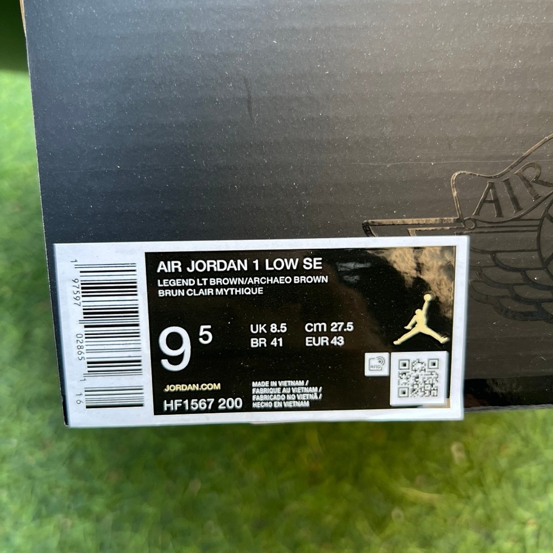 aj1低帮白灰棕色 y纯原版‼️ Air Jordan 1 LOW SE AJ1 棕色 板鞋 HF1567-200