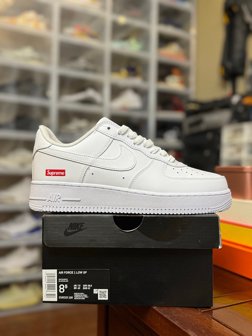 空军一号af1 Supreme联名白低  CU9225-100