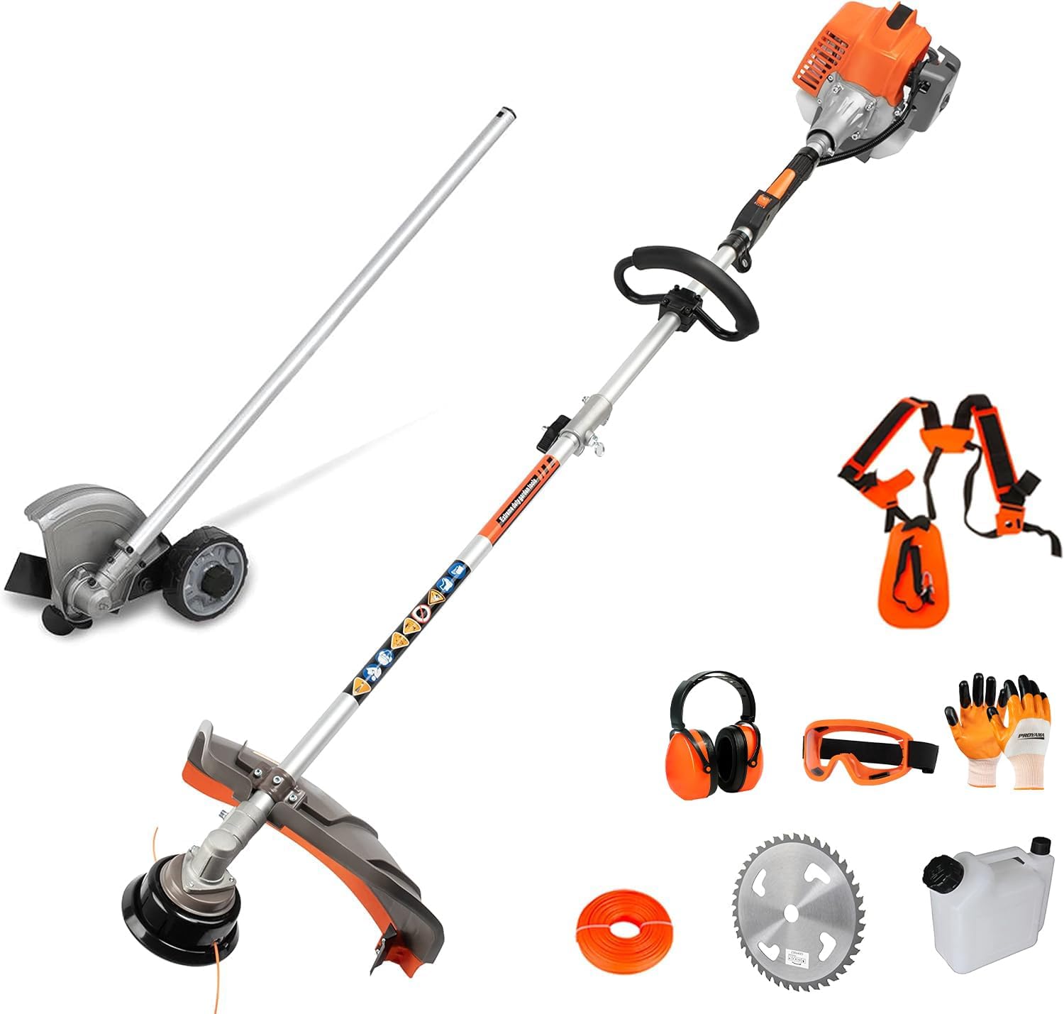 PROYAMA 42.7cc Gas Weed Wacker, 3 in 1 Weed Eater Gas Powered, Brush Cutter and Gas String Trimmer 2-Cycle Extreme Duty, Grass Trimmer 2024 Upgraded