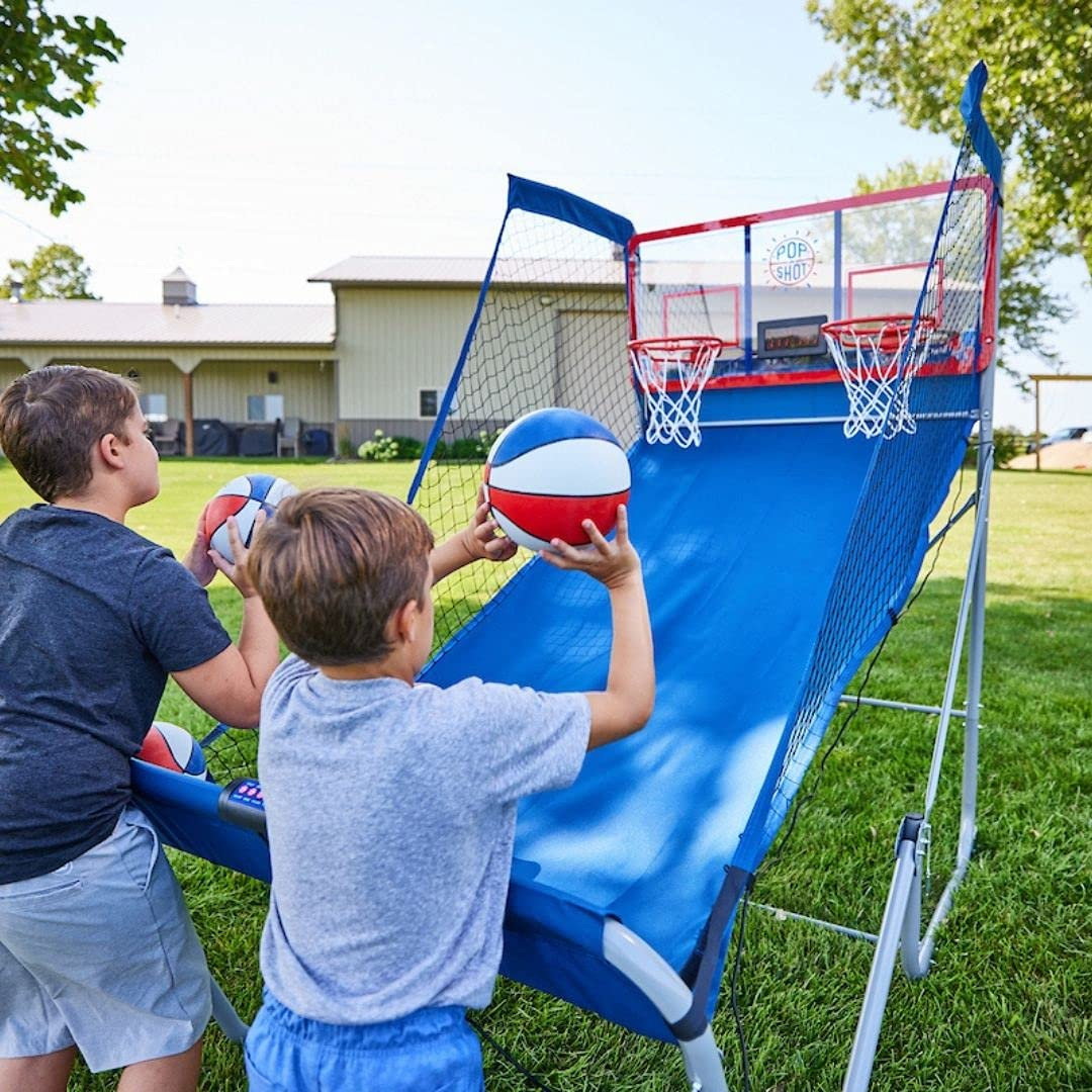 【Sports&Outdoors】Official Indoor/Outdoor Dual Shot Basketball Arcade Game - Weather Resistant - 16 Different Games