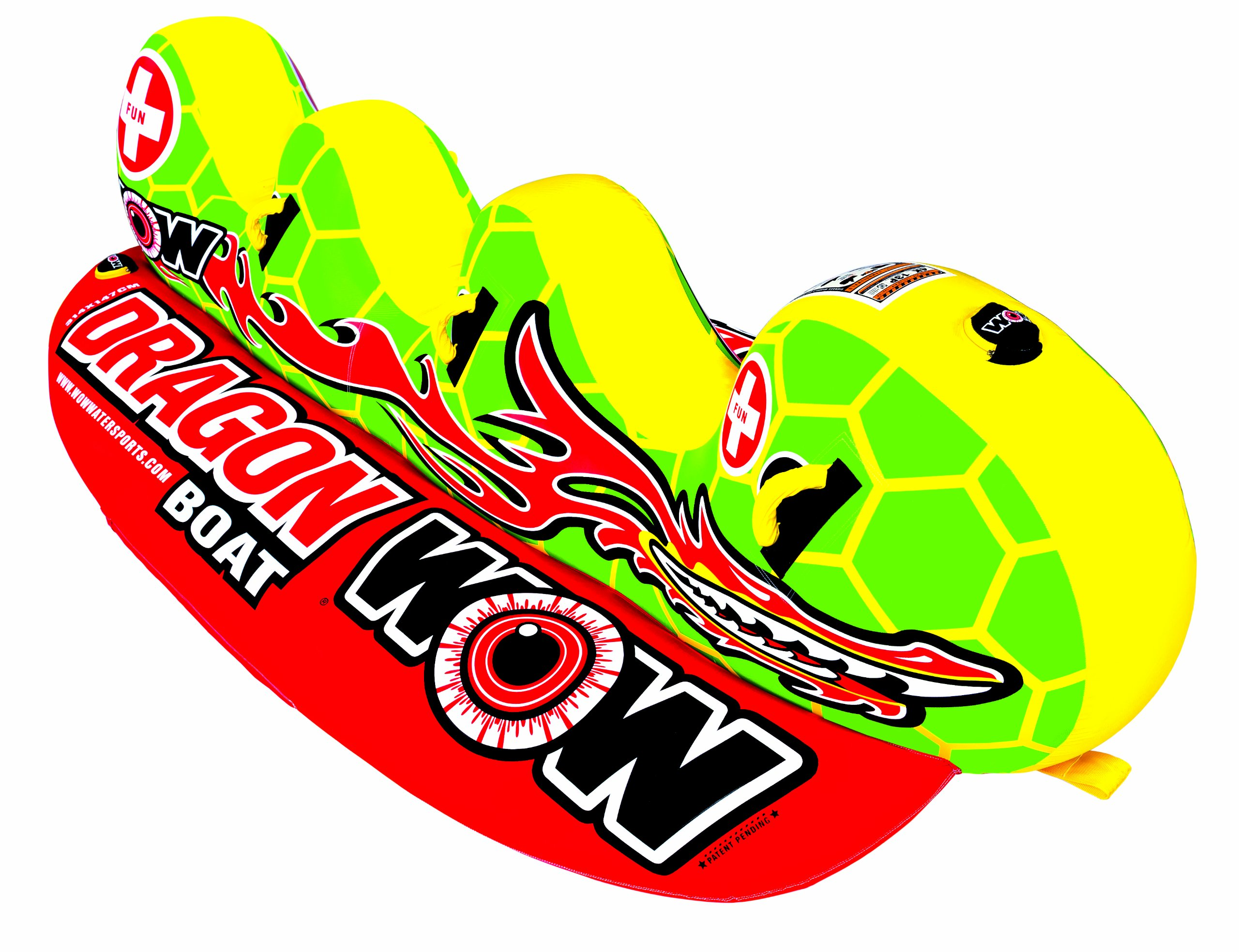 【Sports&Outdoors】World of Watersports 13-1060, Dragon Boat Inflatable Towable, Ski Tube, 3 Person