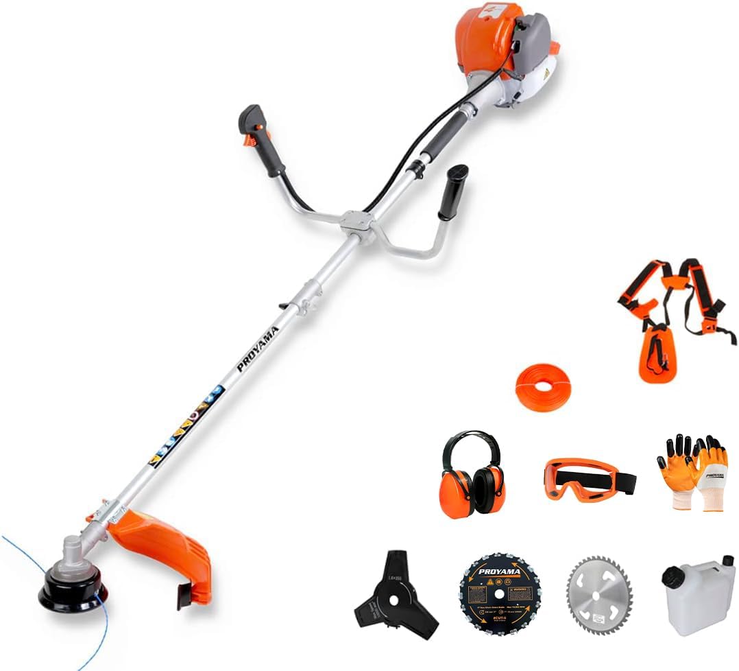 PROYAMA 42.7cc Gas Weed Wacker, 3 in 1 Weed Eater Gas Powered, Brush Cutter and Gas String Trimmer 2-Cycle Extreme Duty, Grass Trimmer 2024 Upgraded