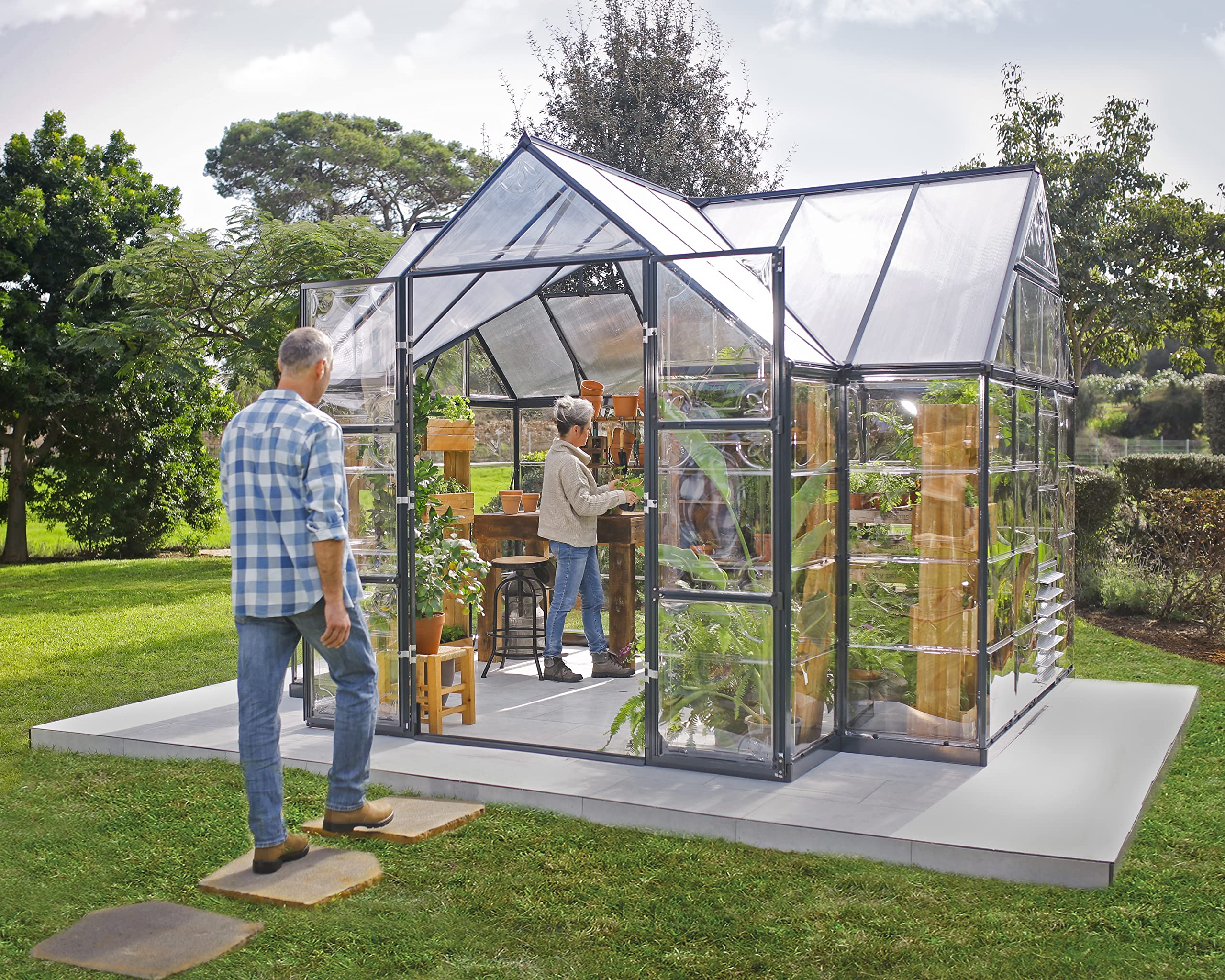 【Home&Garden】Four Season Chalet, 12 x 8 x 9, Charcoal Gray