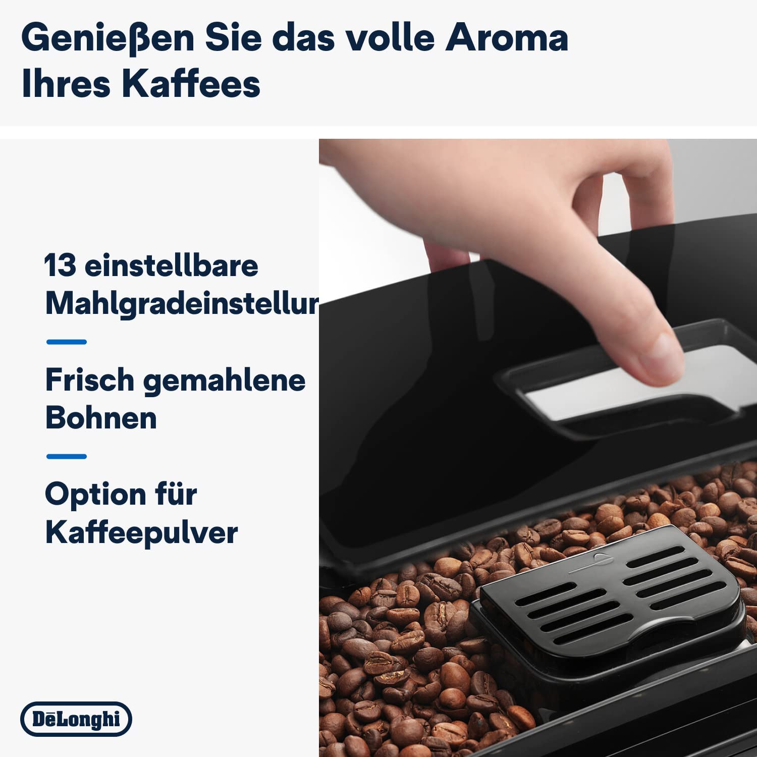 De'Longhi Magnifica S ECAM 22.110.B Fully Automatic Coffee Machine with Milk Frothing Nozzle, Direct Selection Buttons, 2-Cup Function & 1.8-L Water Tank, incl. Water Filter DLSC002 & EcoDecalk Descaler, Black/Silver