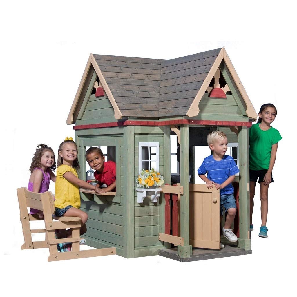 【Sports&Outdoors】Victorian Inn All Cedar Outdoor Wooden Playhouse