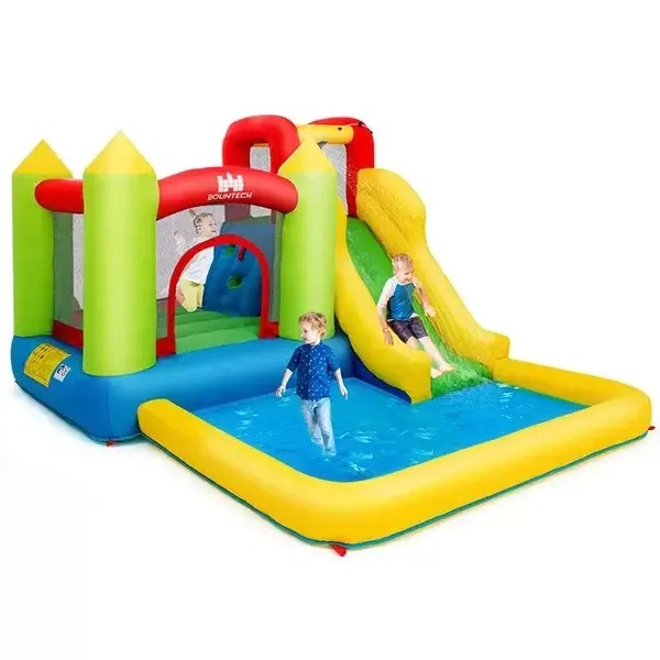 【Sports&Outdoors】9.2' x 11.5' bounce house with water slide (with pump)