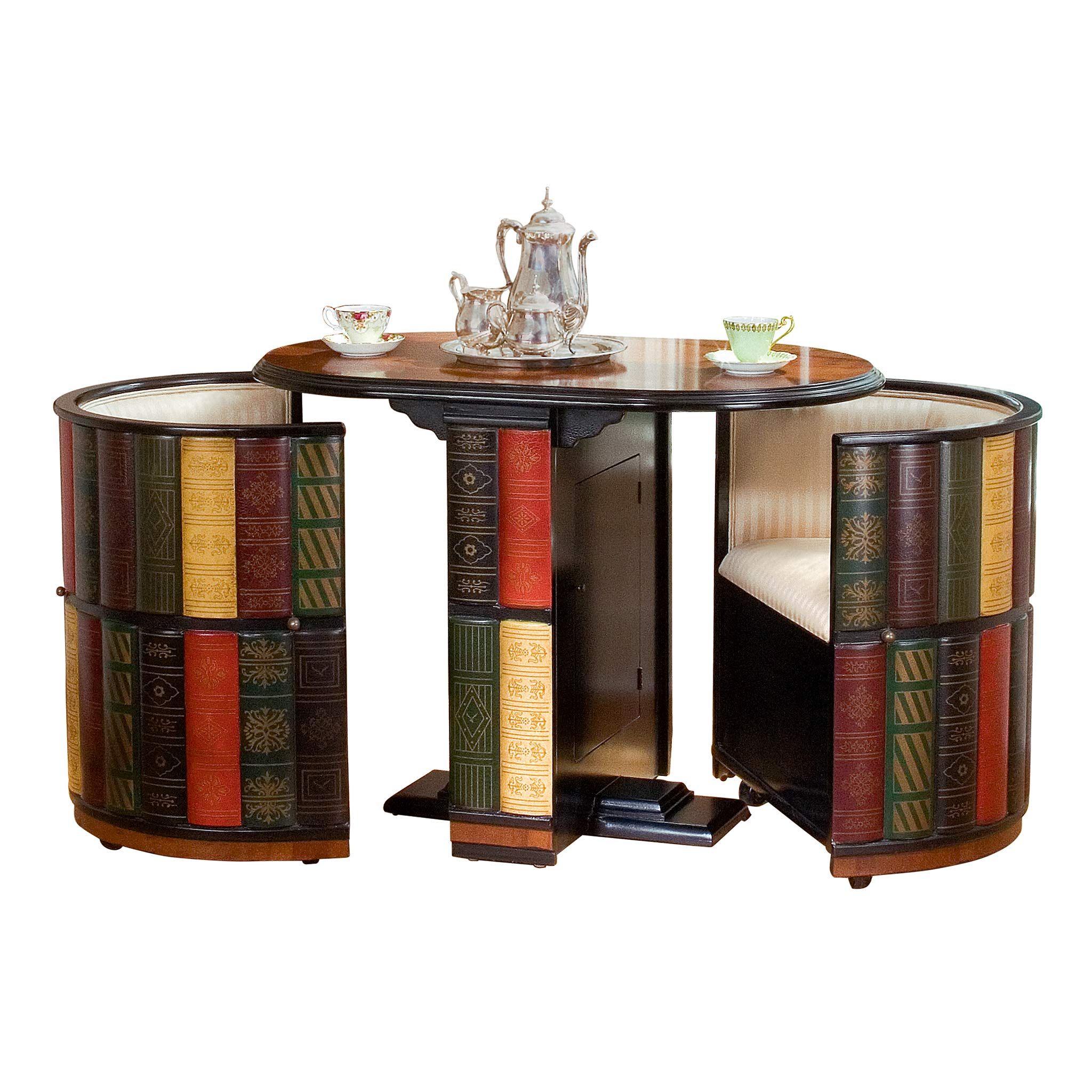 【Furniture】Nettlestone Library Nested Table and Chair Set with Storage MDF Wood, 41