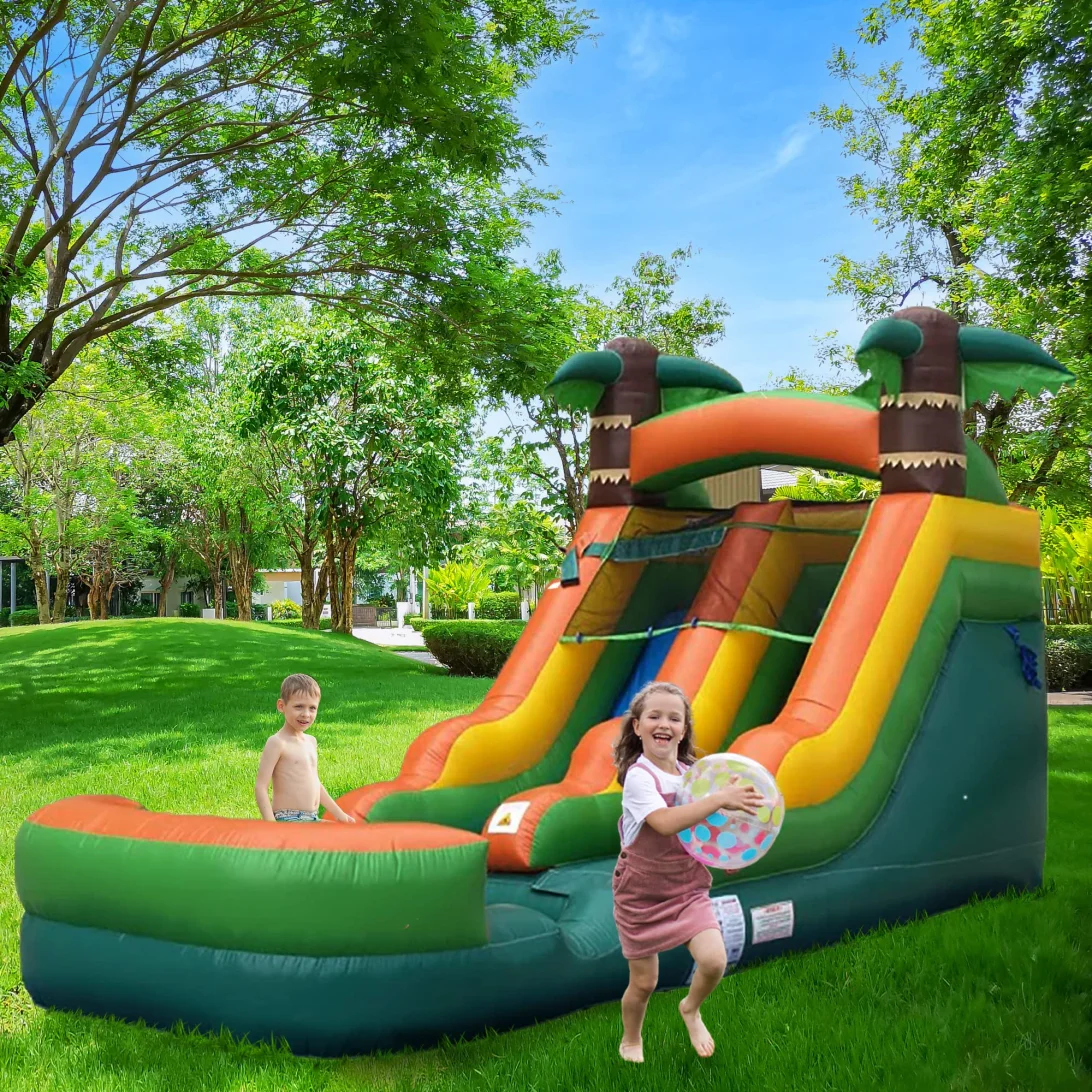 【Sports&Outdoors】Inflatable Water Slide for Kids - Residential Backyard Inflatable Slide for Summer Fun