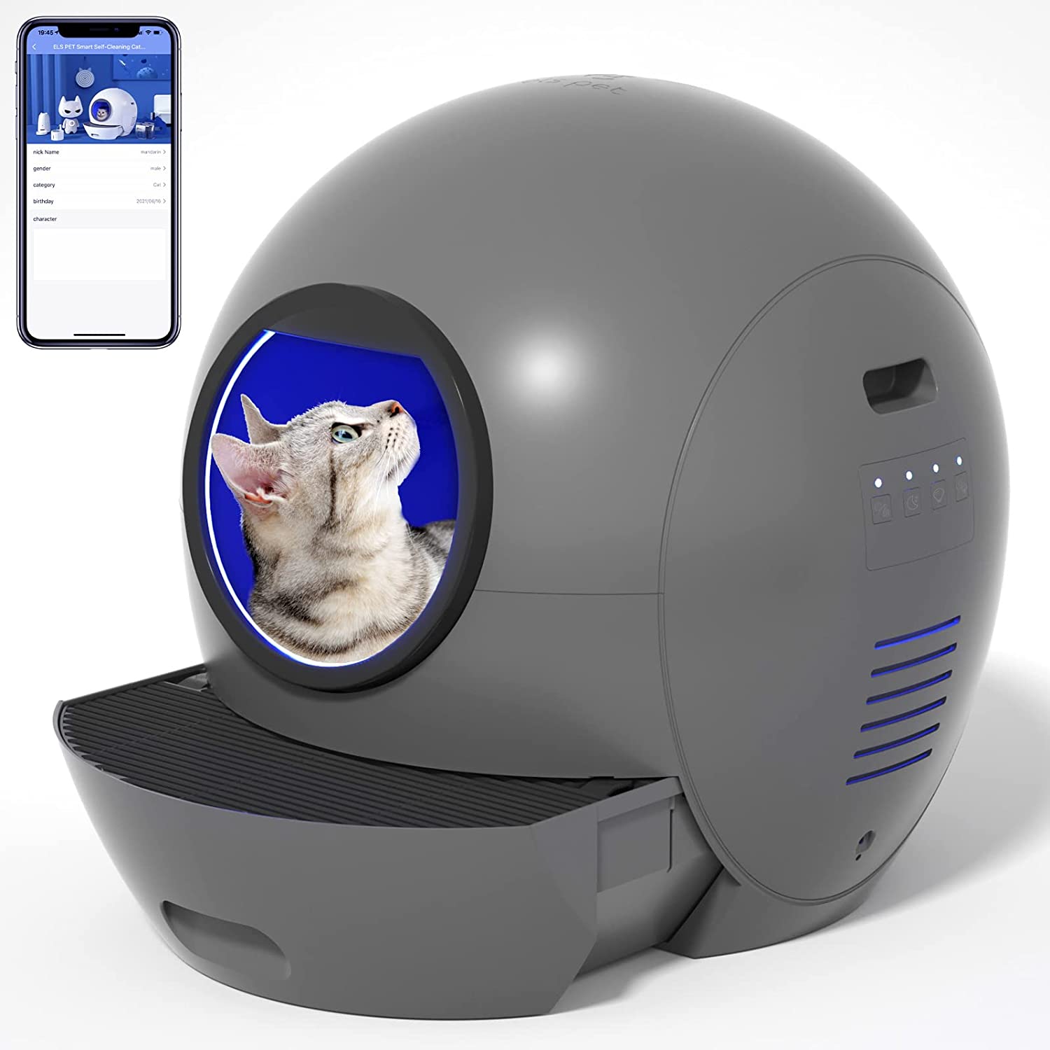 【Pet】Self-Cleaning Cat Litter Box: Extra Large Automatic Cat Litter Box with APP Control & Safe Alert