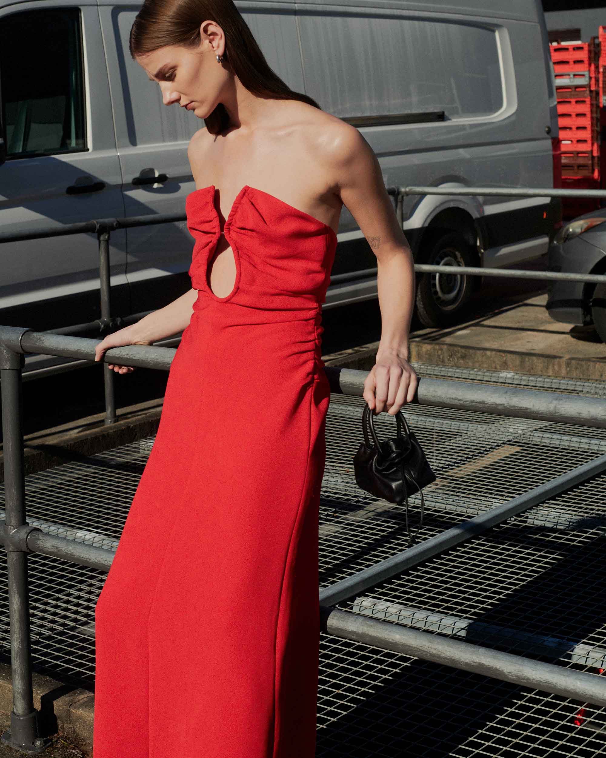 21.1 Black Smooth Mila Mini Tote