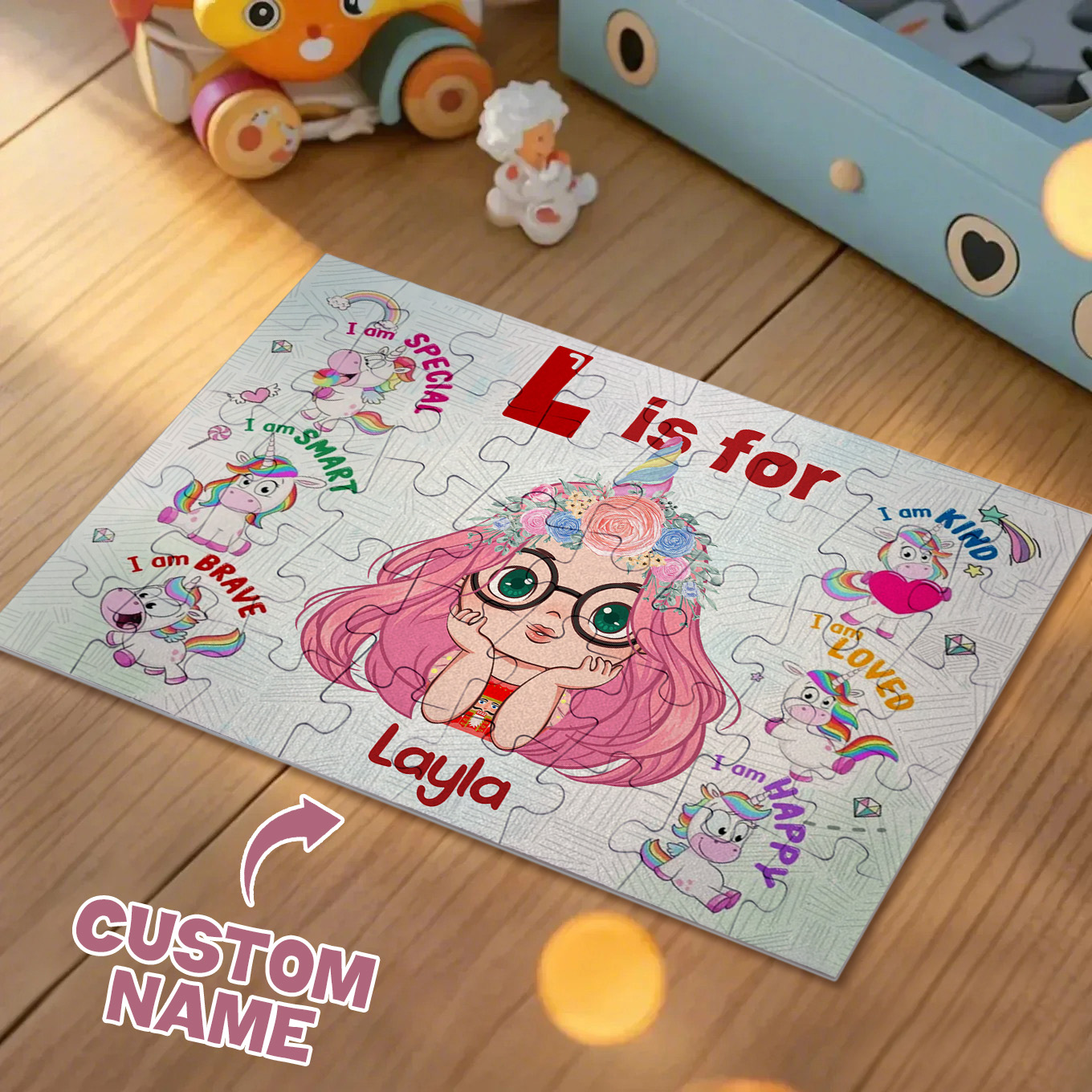 Jigsaw Puzzle Personalized - HAPPY BIRTHDAY | Gift For Grandkid - Gift for Kids - Trendy 2024 New 2024 - Personalized Puzzle