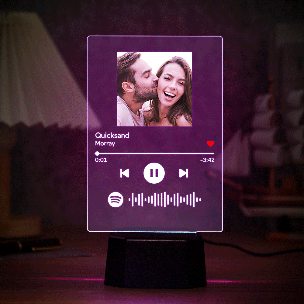 Custom Spotify Bluetooth Speaker Acrylic Night Light With 7 Colors Spotify Bluetooth Player