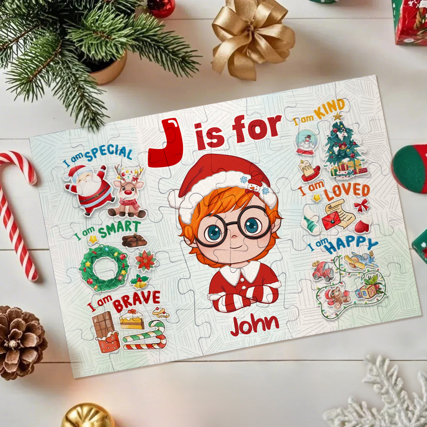 Jigsaw Puzzle Personalized - HAPPY BIRTHDAY | Gift For Grandkid - Gift for Kids - Trendy 2024 New 2024 - Personalized Puzzle