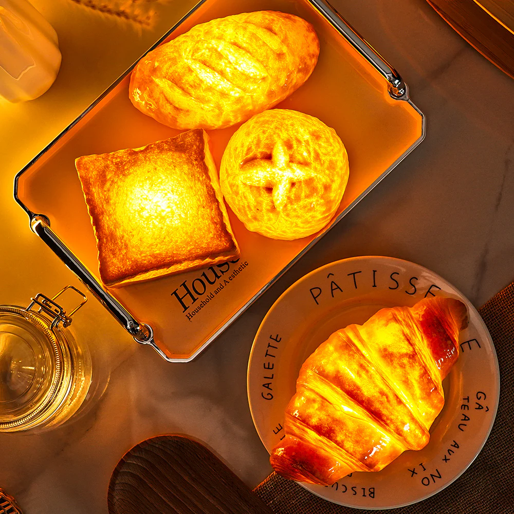 Croissant Bread Lamp Battery Powered LED Light New Home Gifts Housewarming Gifts