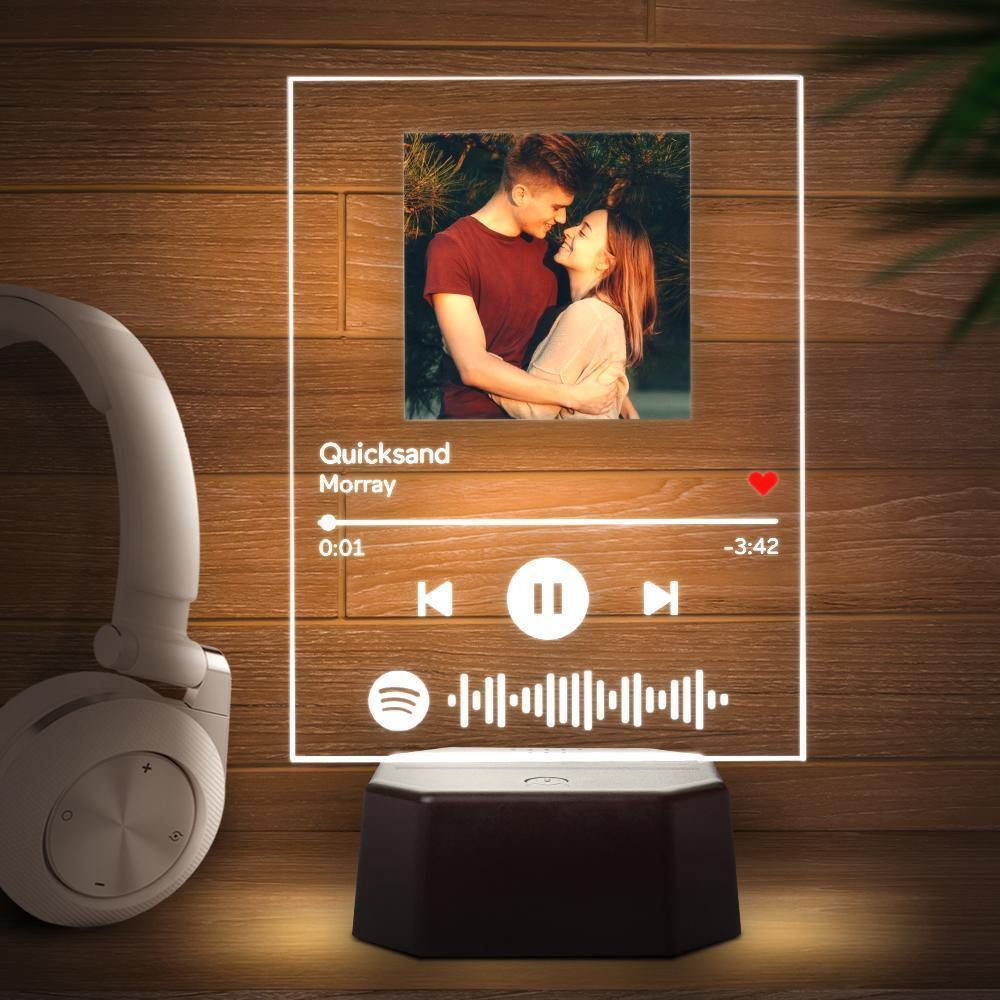 Custom Spotify Bluetooth Speaker Acrylic Night Light With 7 Colors Spotify Bluetooth Player