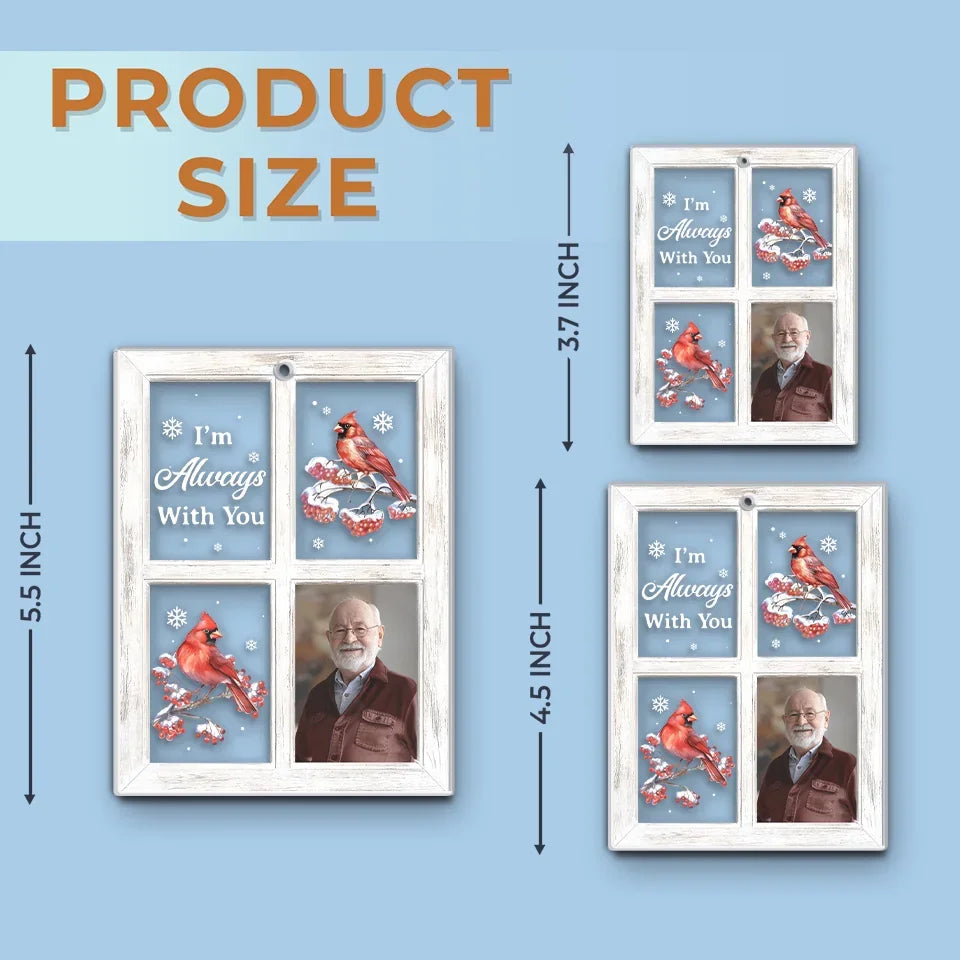 Custom Photo Cardinals Appear When Angels Are Near Memorial Personalized Custom Ornament Acrylic Custom Shaped Sympathy Gift Christmas Gift For Family Members