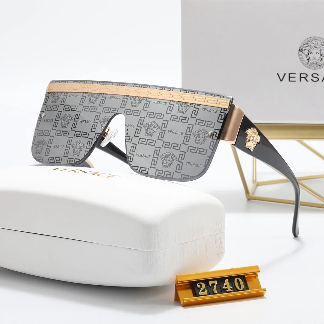 7 colors luxury printed horizontal stripe integrated polarized sunglasses